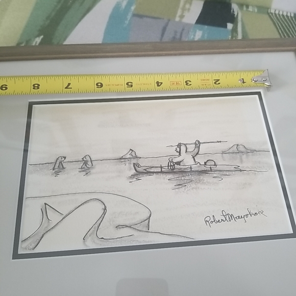 Original Eskimo Drawing Polar Bear Hunt Sequel Pic 1 - By Robert Mayokok - Picture 6 of 14